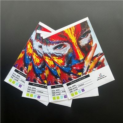 Baner Ffabrig Polyester Gwehyddu Cefn Du